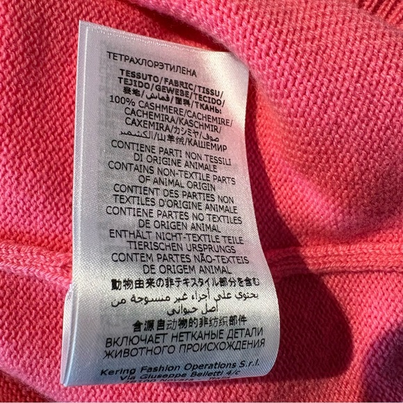 Alexander McQueen Cashmere Off-the-Shoulder Pink Cardigan M - Picture 15 of 15